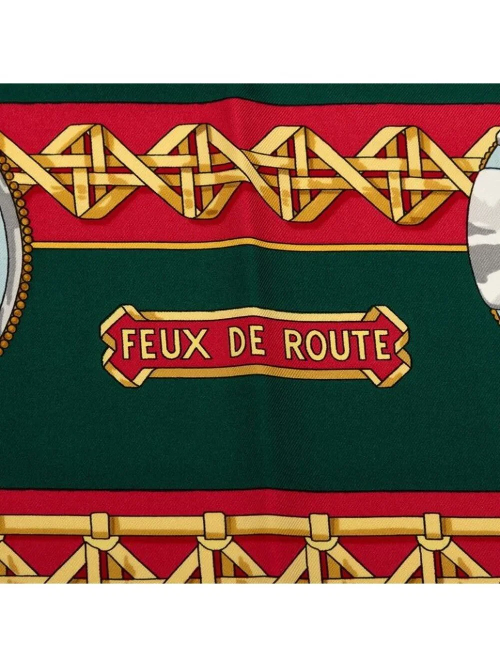 Hermes Carre 90 Feux de Route Carriage Lantern Scarf Large Multicolor Silk